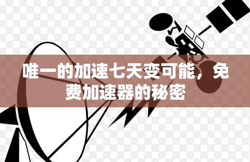 唯一的加速七天变可能,免费加速器的秘密 唯一的加速七天变可能,免费加速器的秘密