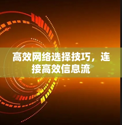 高效网络选择技巧,连接高效信息流 高效网络选择技巧,连接高效信息流